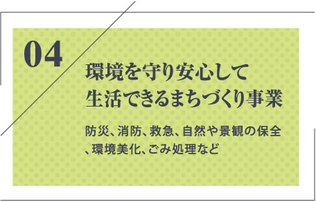 環境を守り安心して生活できるまちづくり事業