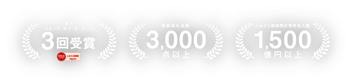 掲載返礼品数3,000点以上